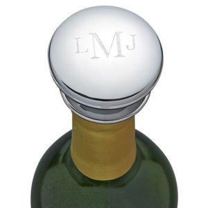 New in Box Engravable Silver Wine Stoppers (2 Stoppers)